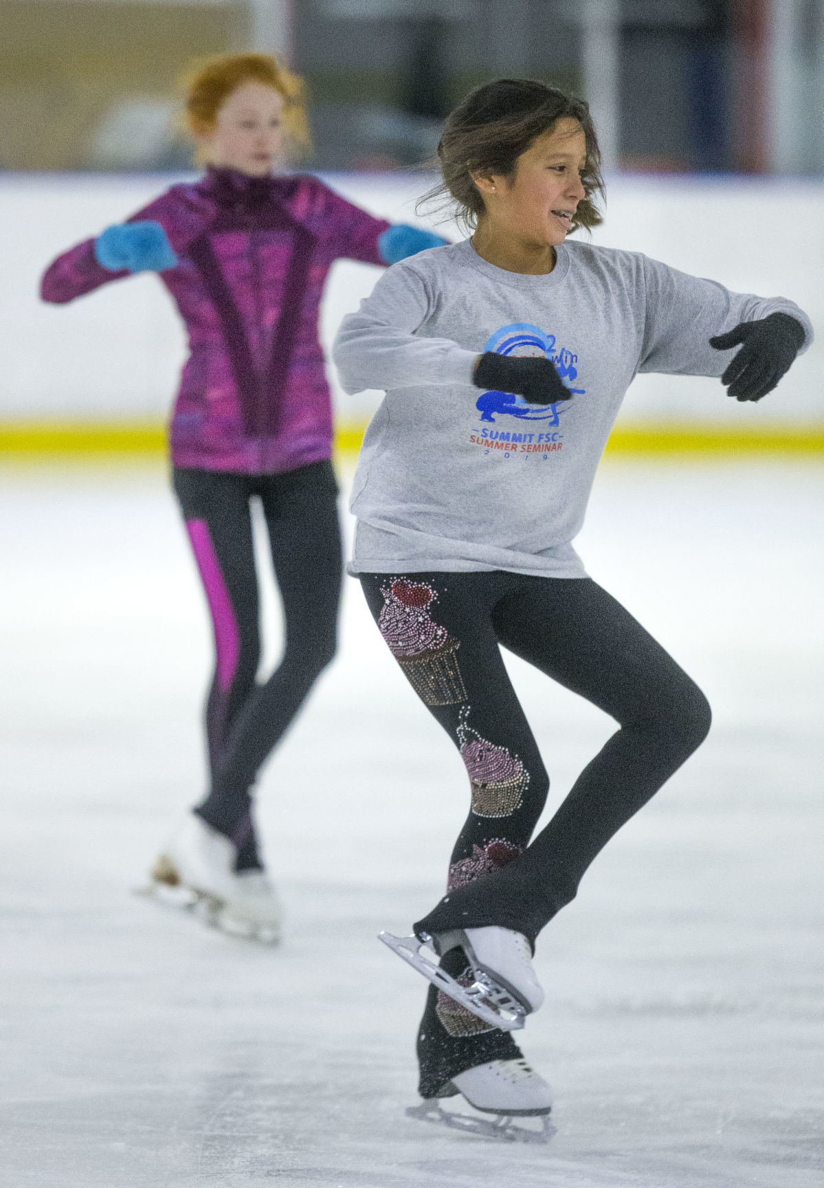 Local youth figure skaters practice at Ice House